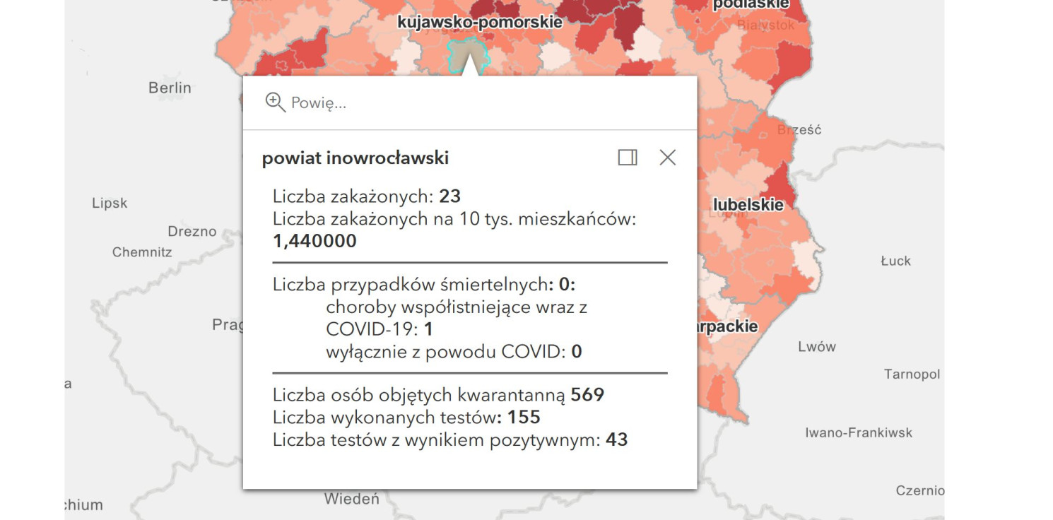 Inowrocław - Koronawirus. Najnowsze dane o zakażeniach