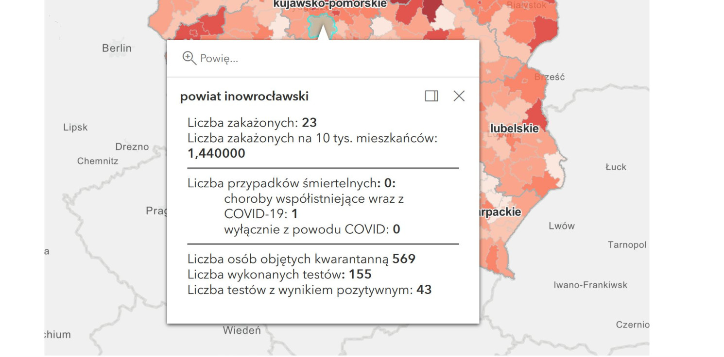 Inowrocław - Koronawirus. Najnowsze dane o zakażeniach