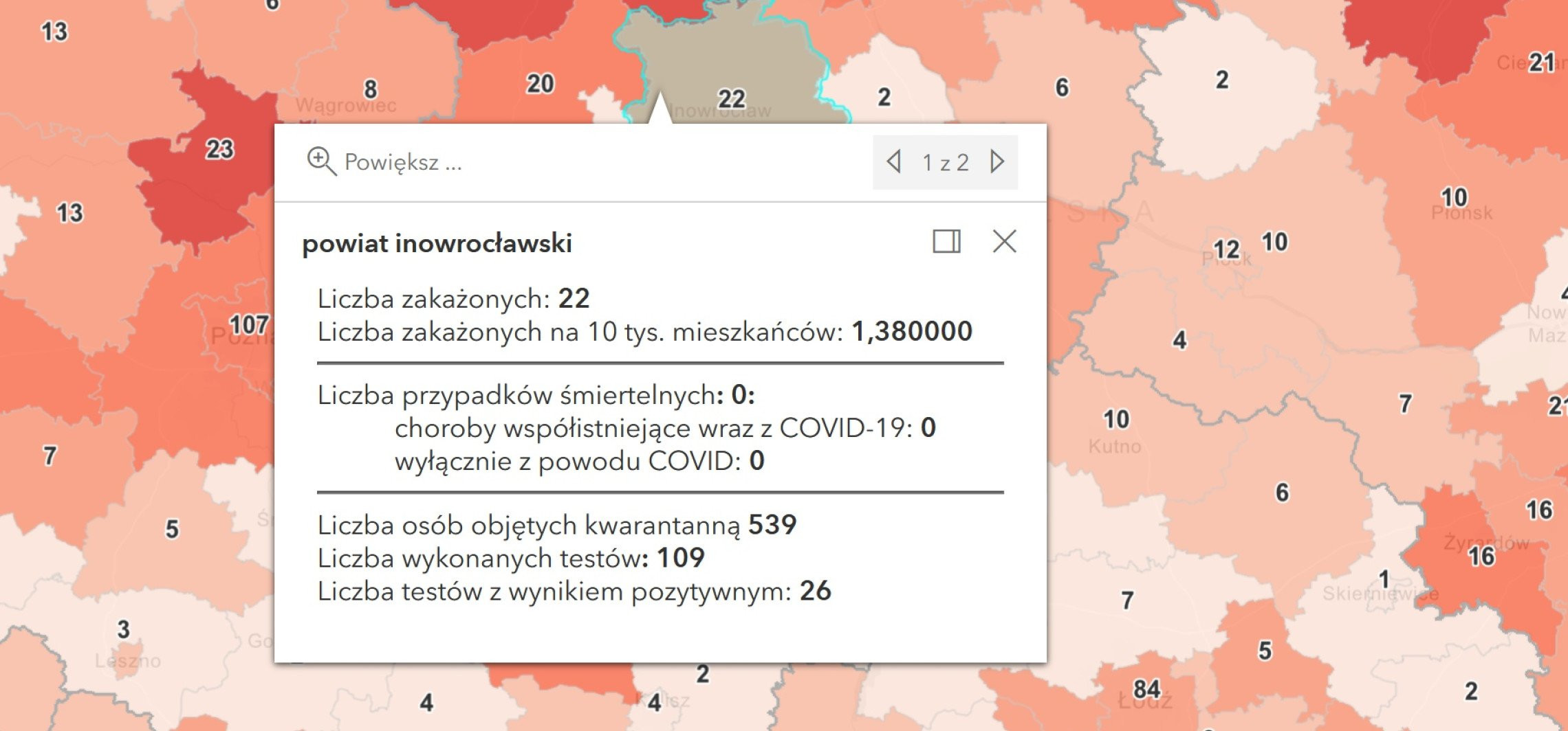 Inowrocław - Koronawirus. Mniej zakażeń i zgonów
