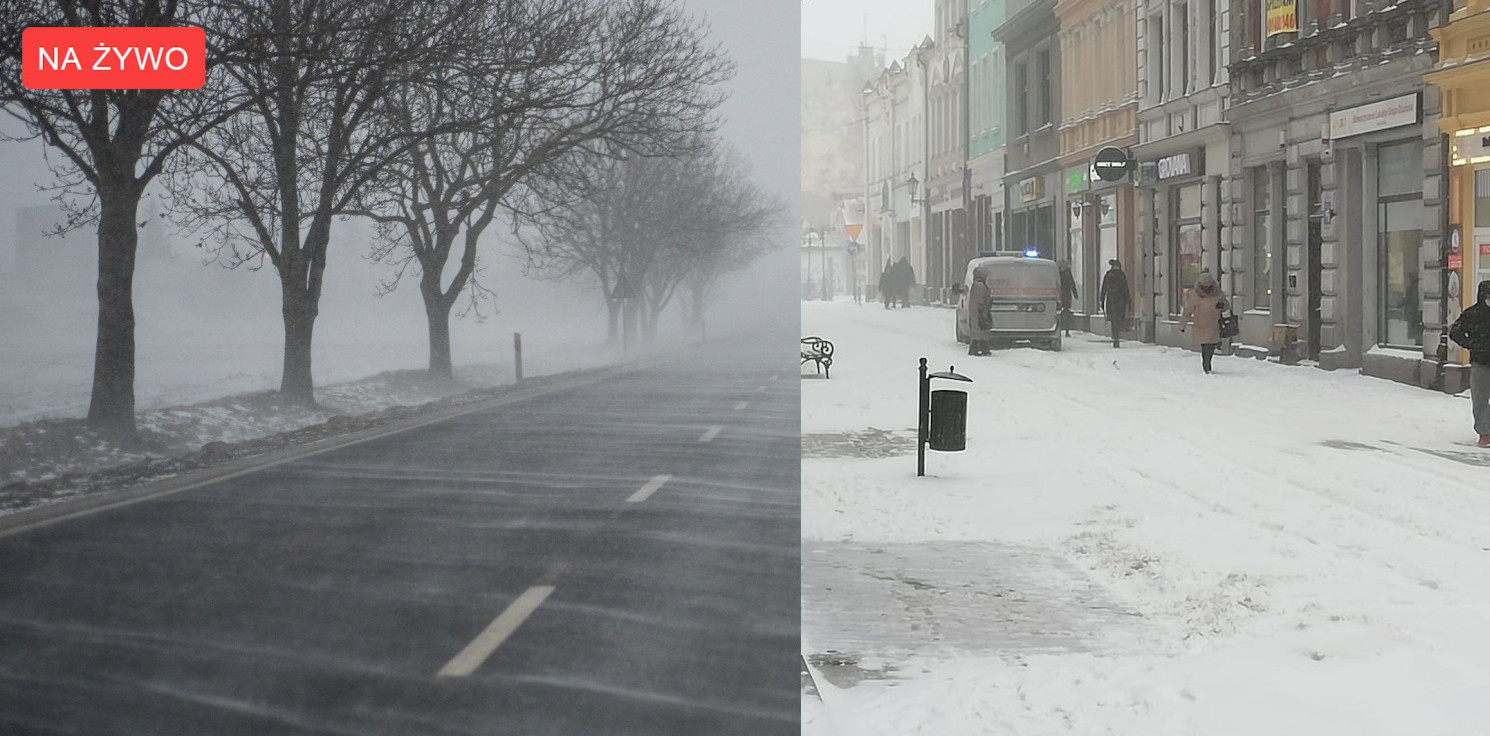 Inowrocław - Trudne warunki na drogach miasta i regionu