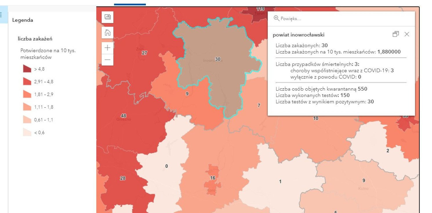 Inowrocław - Najnowsze dane o zakażeniach koronawirusem