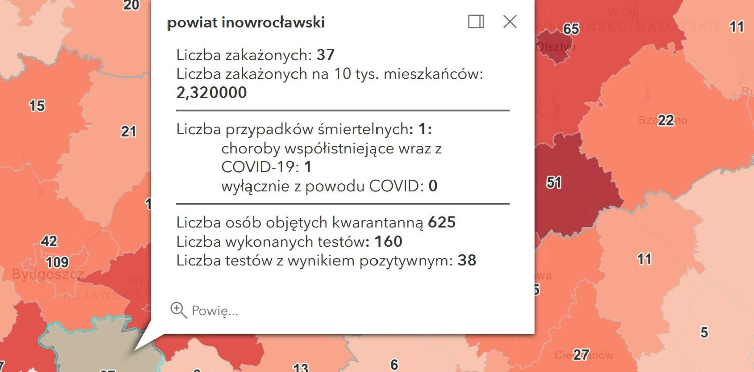Inowrocław - Koronawirus. Najnowsze dane o zakażeniach