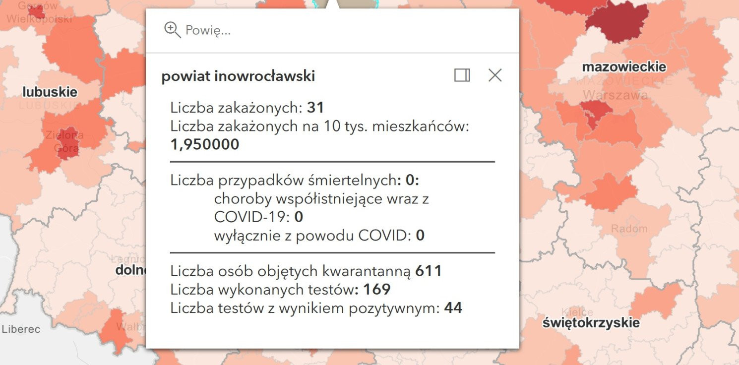 Inowrocław - Wciąż sporo zakażeń, mniej zgonów