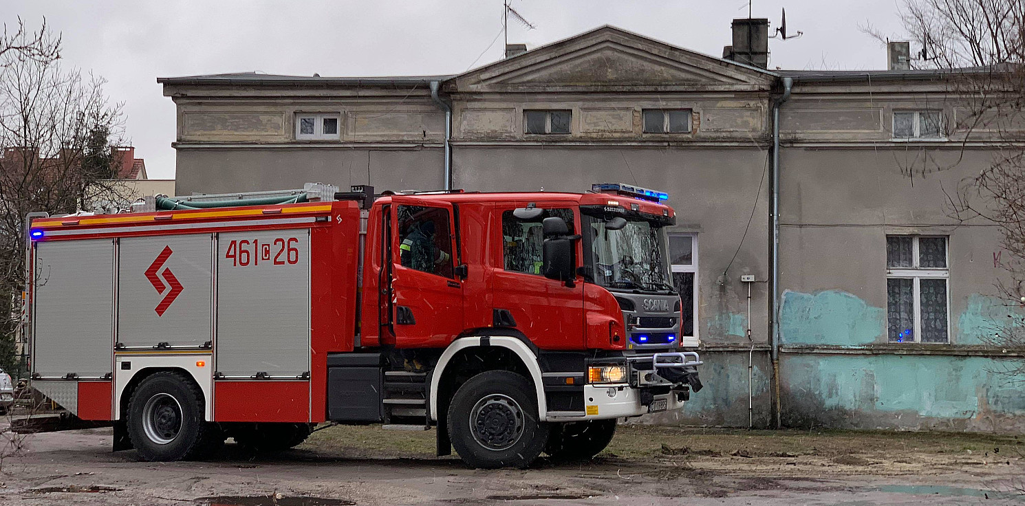 Inowrocław - Interwencja strażaków przy ul. Poznańskiej