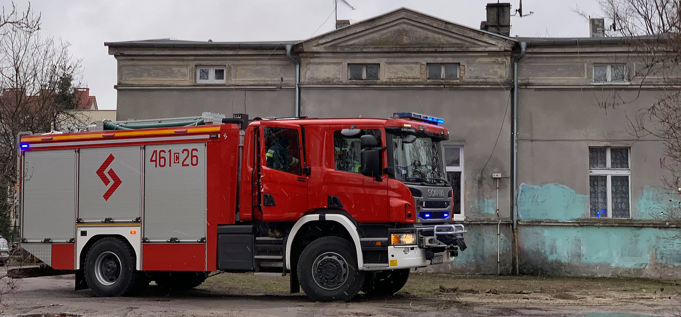 Inowrocław - Interwencja strażaków przy ul. Poznańskiej