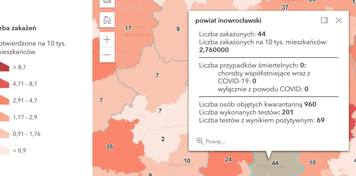 Inowrocław - Koronawirus. Dzisiejszy bilans zakażeń
