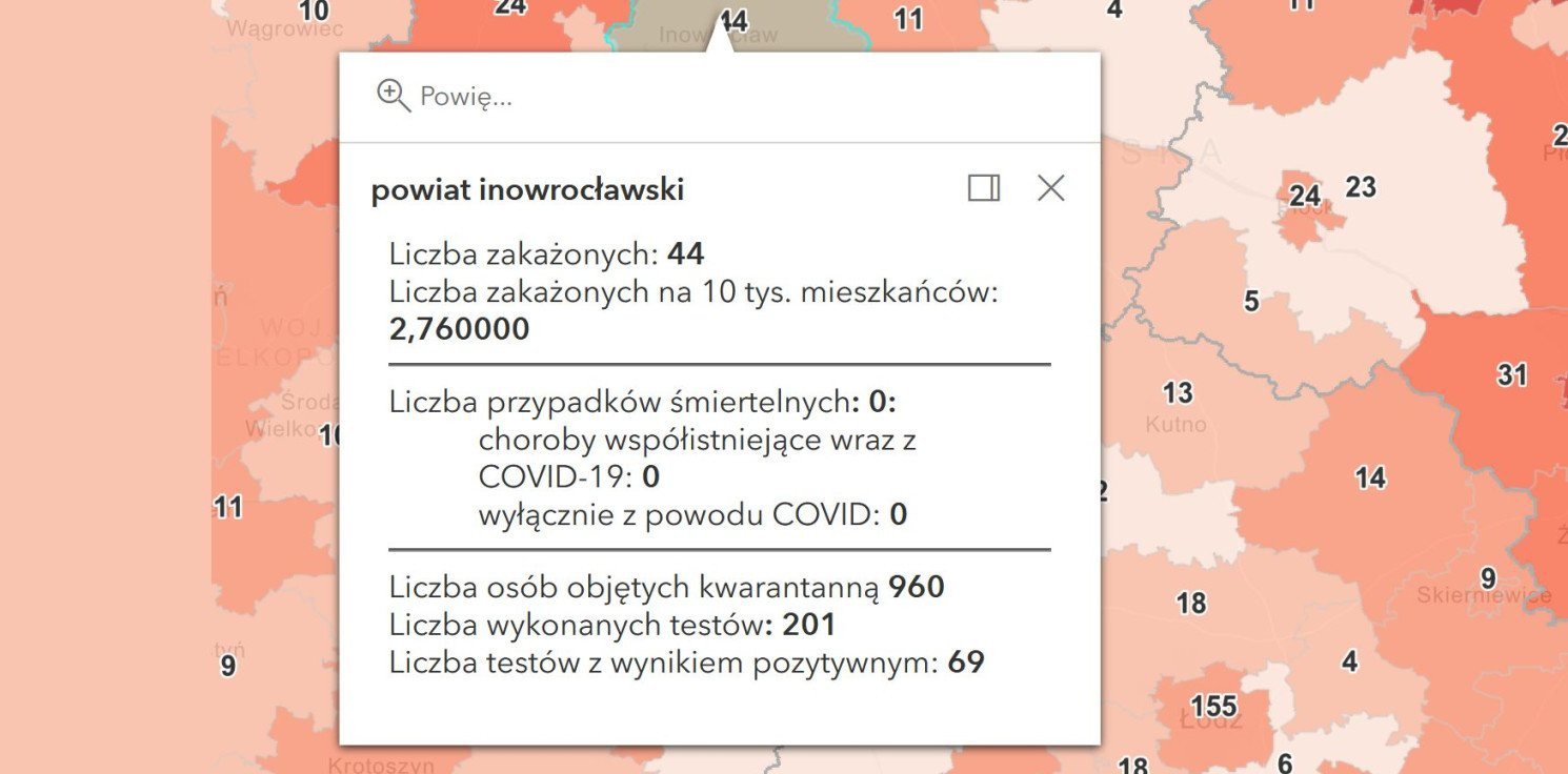 Inowrocław - Najnowszy bilans zakażeń koronawirusem