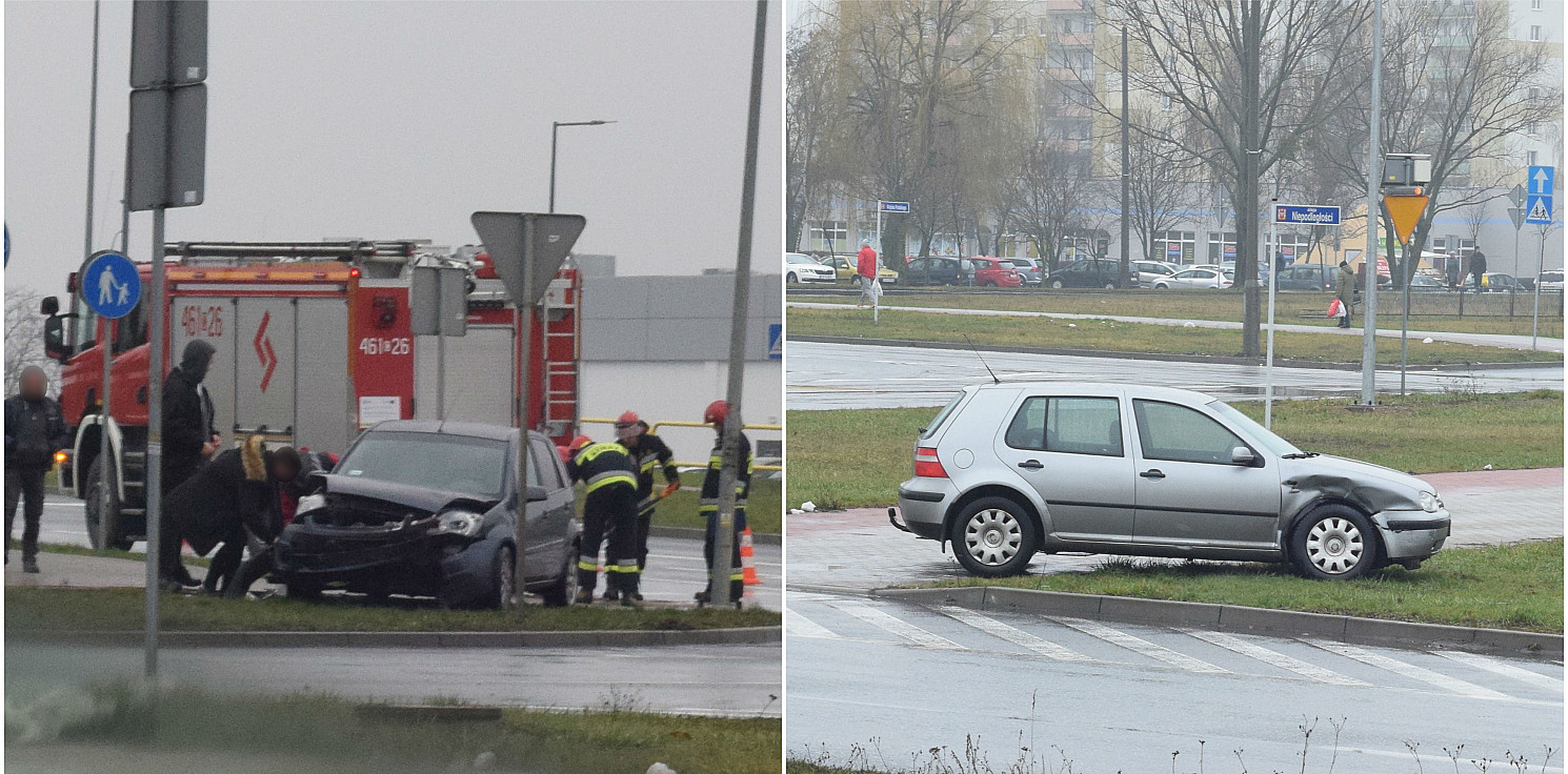 Inowrocław - Zderzenie dwóch aut na Rąbinie