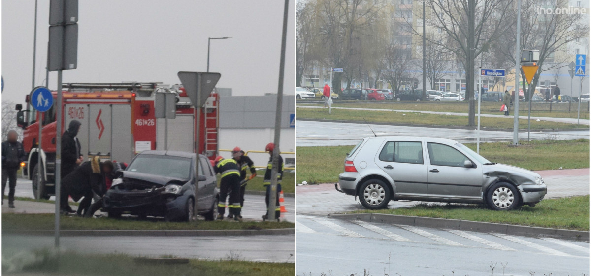 Inowrocław - Zderzenie dwóch aut na Rąbinie