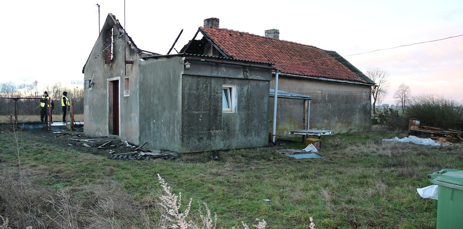 Mogilno - Tragiczny pożar domu w Słaboszewie