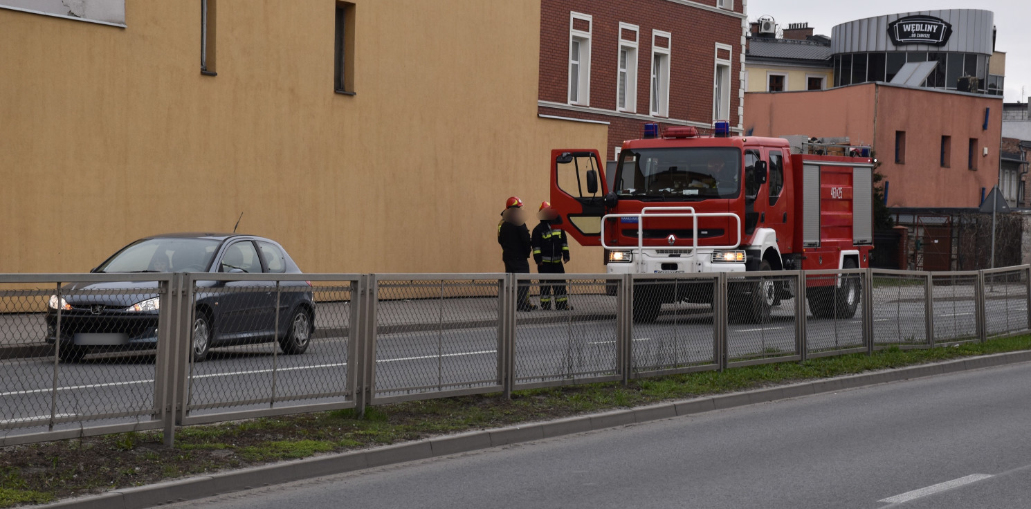 Inowrocław - Kolizja z wozem strażackim w centrum miasta