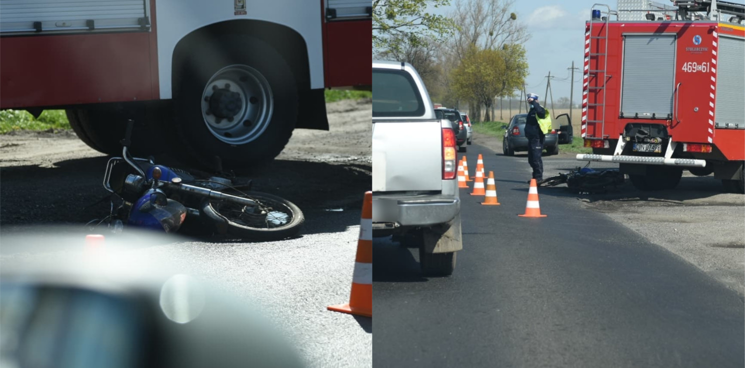 Kruszwica.online - Motorowerzysta wjechał w auto. Miał trzy promile