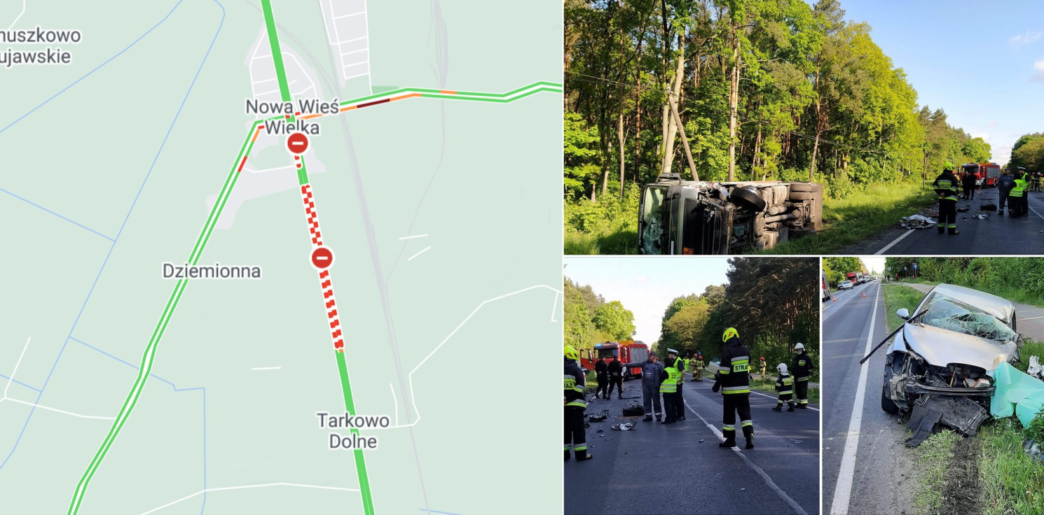 Region - Groźny wypadek na trasie do Bydgoszczy. Droga zablokowana