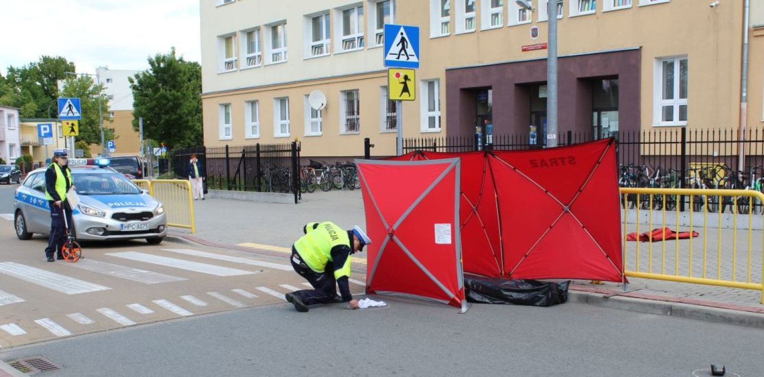 Inowrocław - Wczoraj symulacja wypadku, a dziś prawdziwe potrącenie