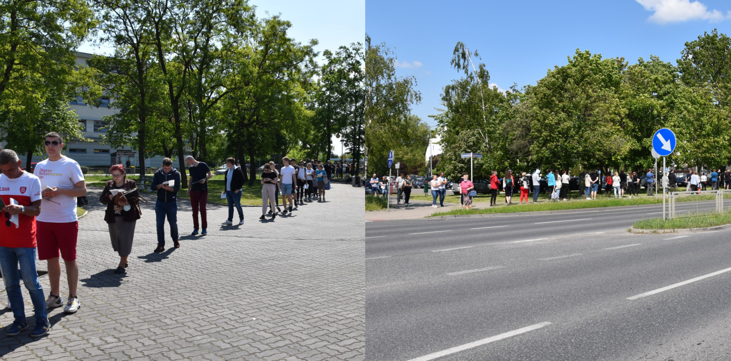 Inowrocław - Gigantyczna kolejka po szczepionkę w hali 