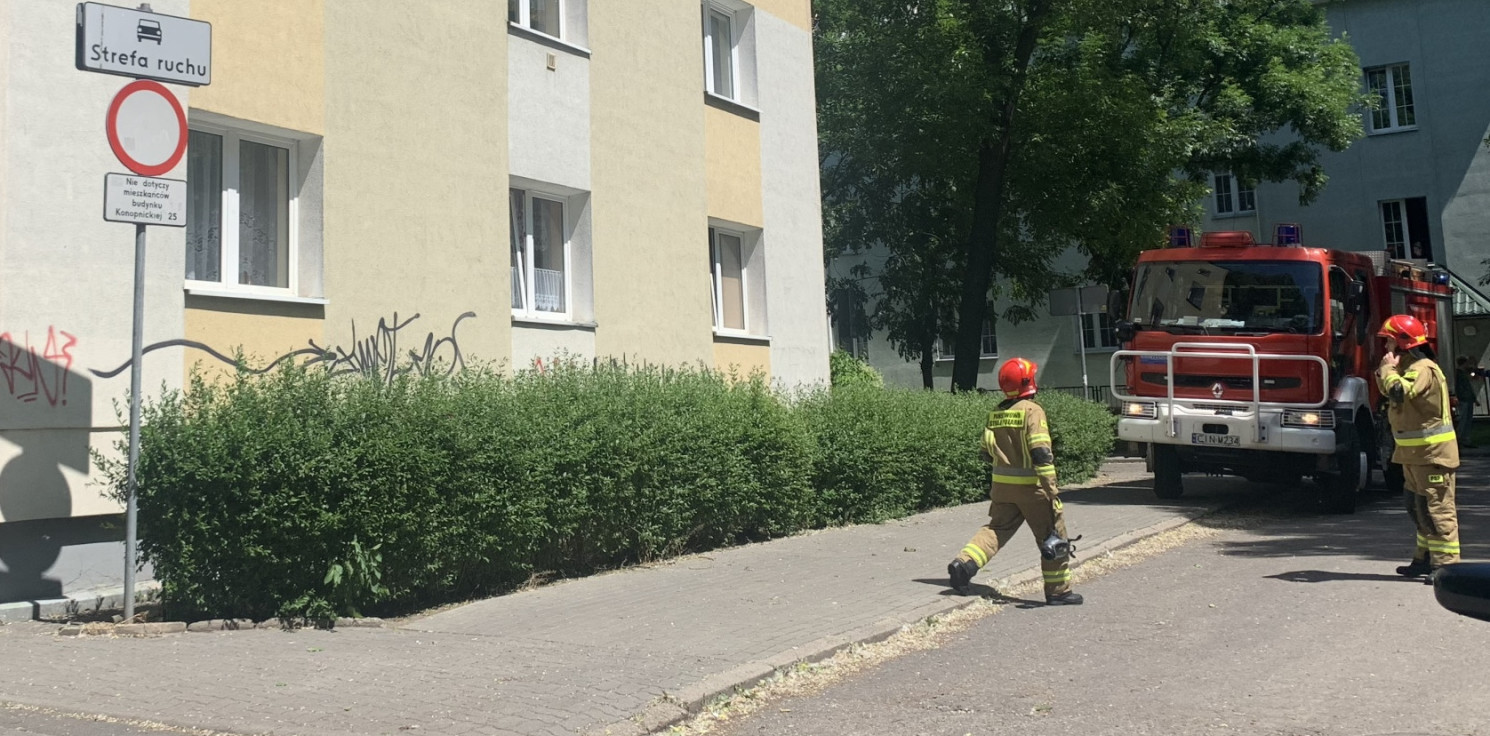 Inowrocław - Akcja strażaków na Nowym. Było duże zadymienie