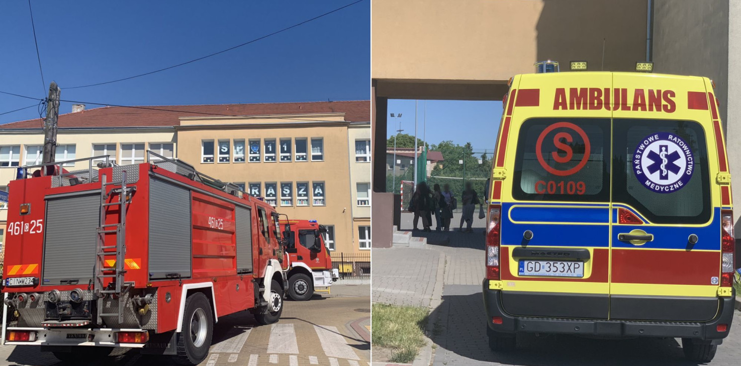 Inowrocław - Substancja rozpylona w szkole. W akcji strażacy