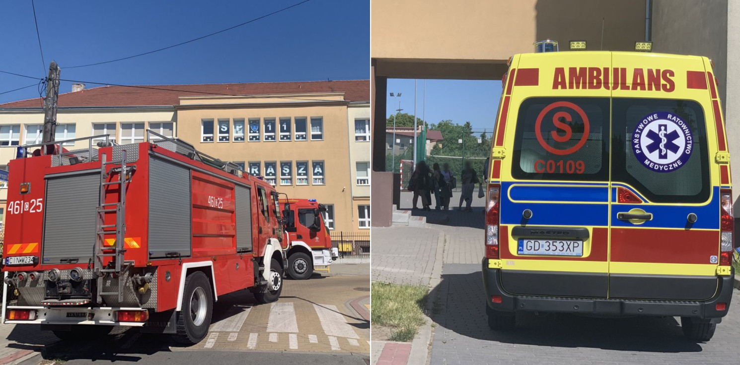 Inowrocław - Substancja rozpylona w szkole. W akcji strażacy
