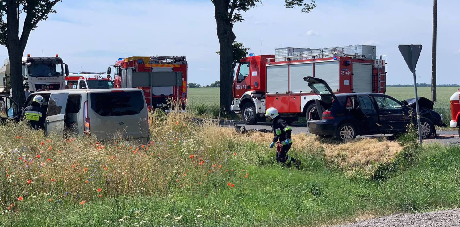 Gmina Inowrocław - Wypadek pod Inowrocławiem. Są ranni