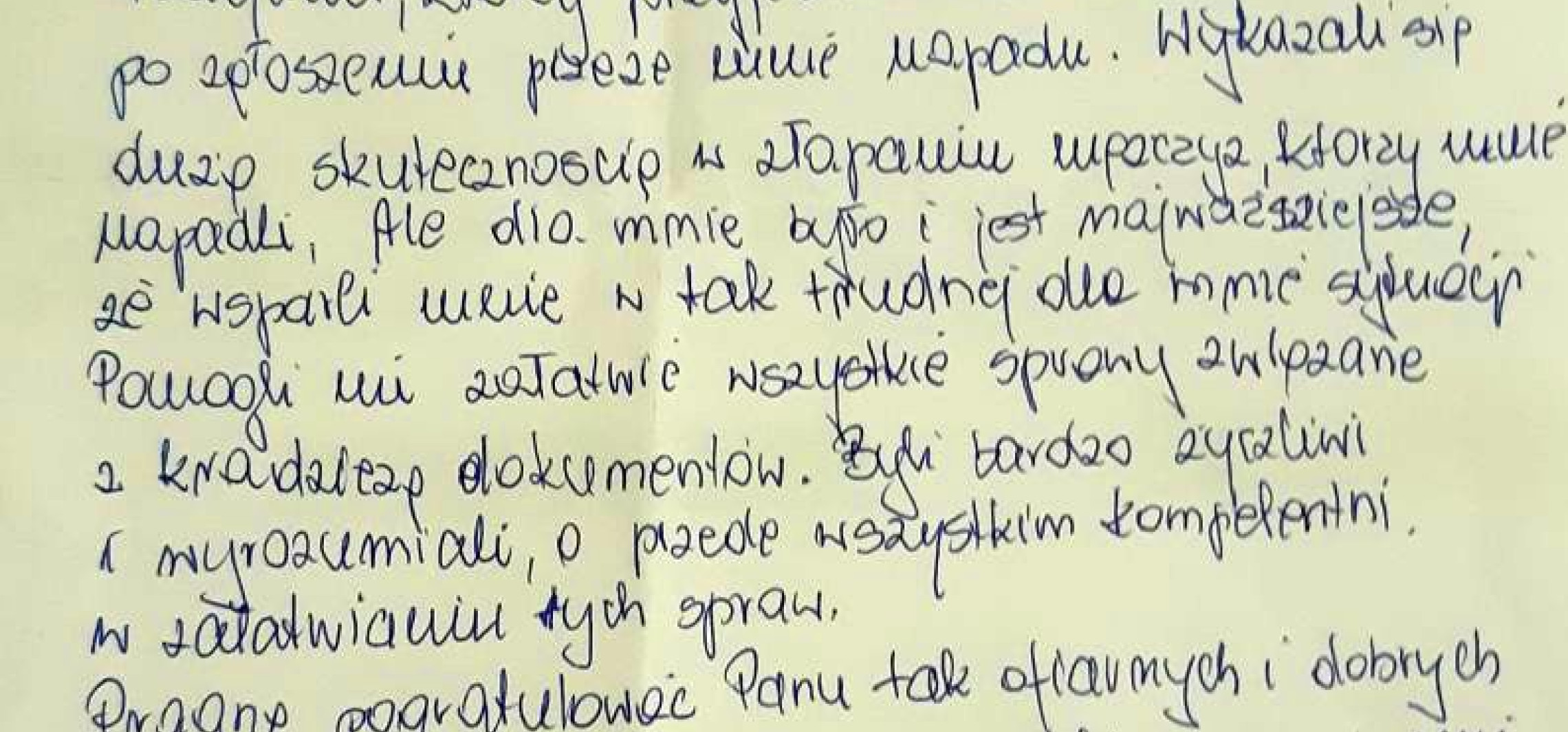 Inowrocław - Napadnięta w Solankach kobieta napisała list