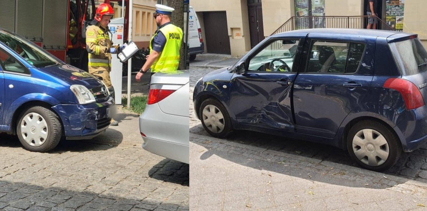 Inowrocław - Kolizja w centrum Inowrocławia