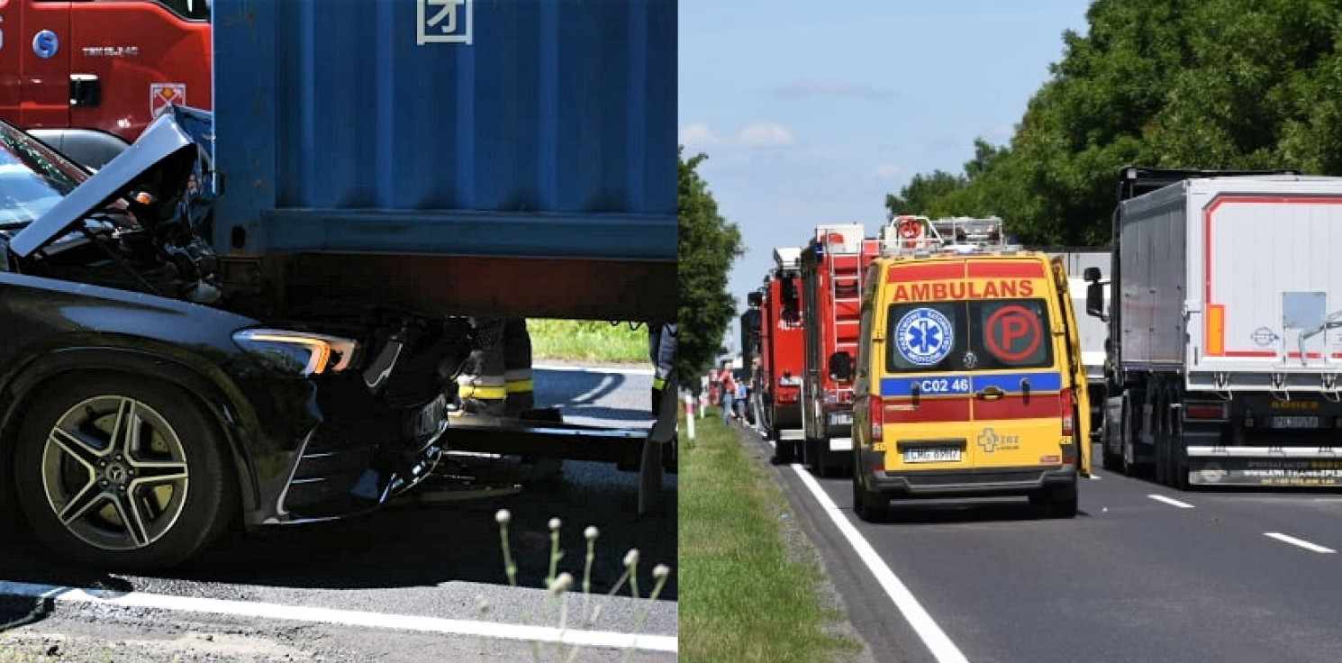 Region - Po kraksie zablokowana droga z Inowrocławia do Strzelna