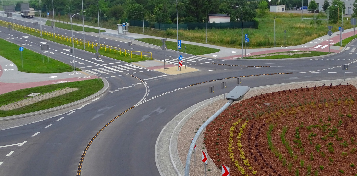 Inowrocław - Tak rondo turbinowe wygląda teraz z góry