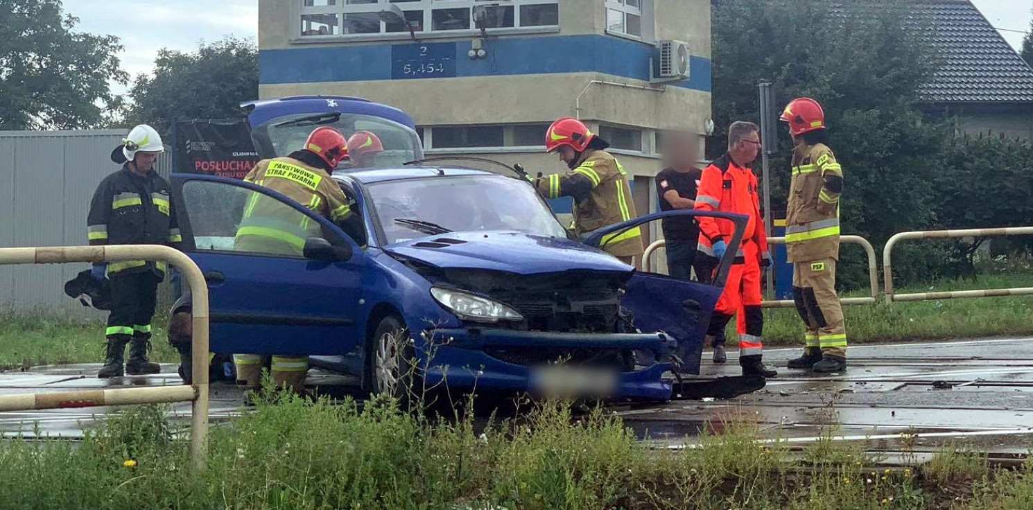 Gmina Inowrocław - Groźny wypadek na przejeździe kolejowym