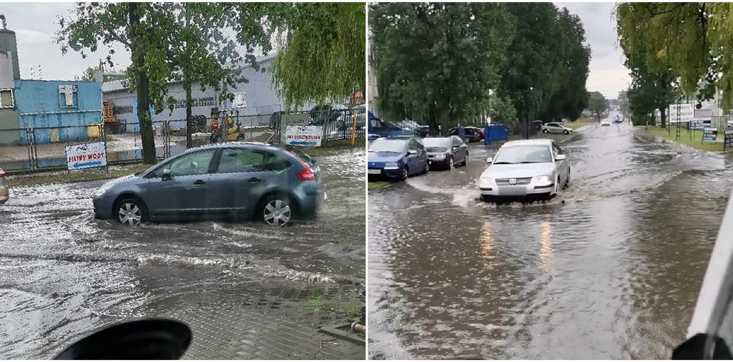 Inowrocław - Ulica Marcinkowskiego pod wodą