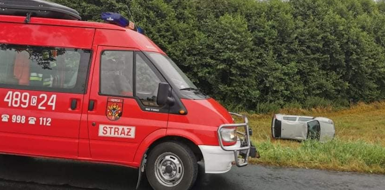 Mogilno - Niebezpiecznie na drogach. Kolejne dachowanie