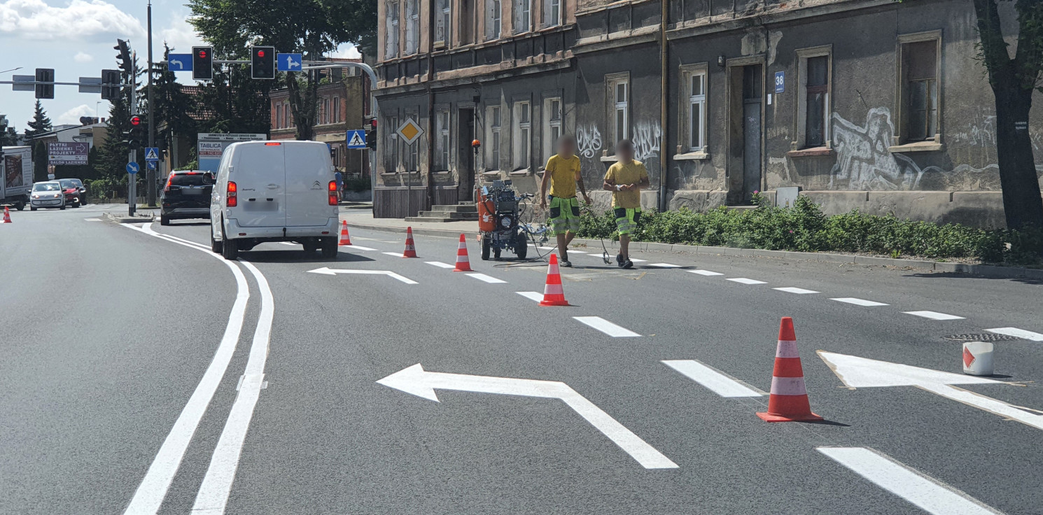 Inowrocław - Uwaga na utrudnienia. Malują pasy