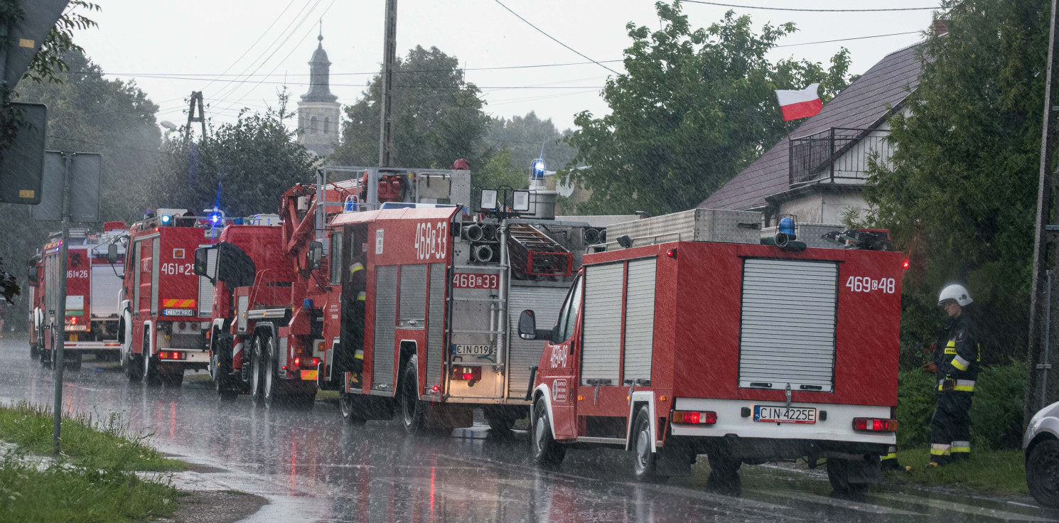 Dąbrowa Biskupia - Duża akcja straży pożarnej w Parchaniu