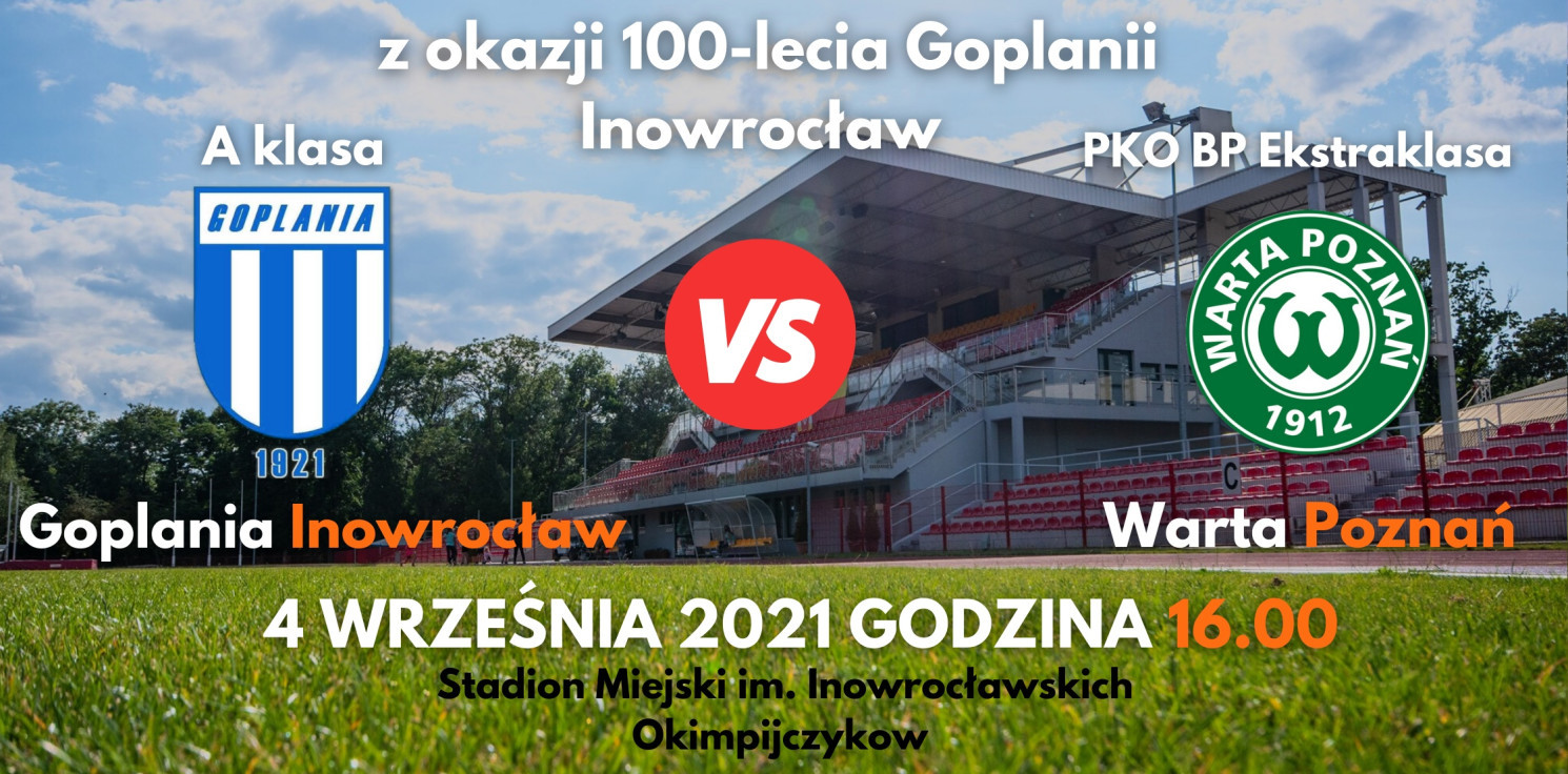 Inowrocław - Warta Poznań zagra mecz w Inowrocławiu