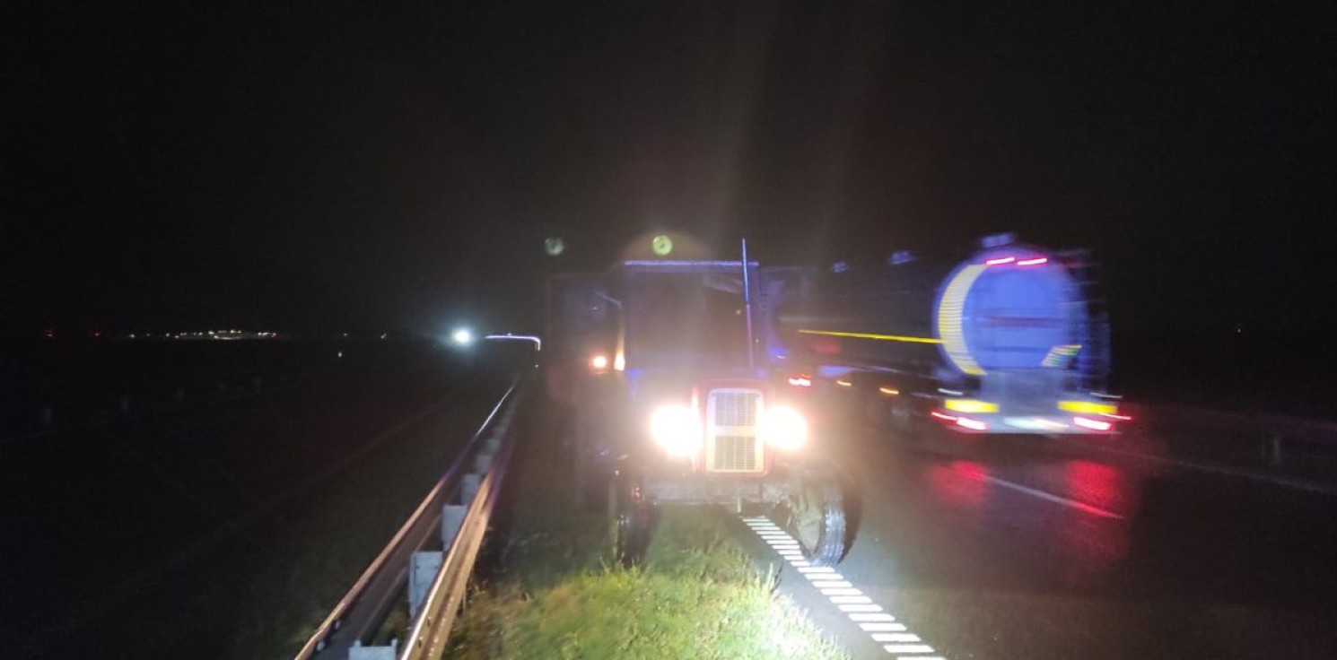 Inowrocław - Pijany traktorzysta jechał obwodnicą pod prąd