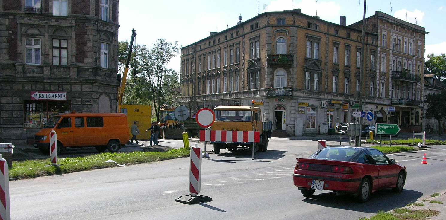 Inowrocław - #Pamiętacie? Budowa Ronda Solidarności