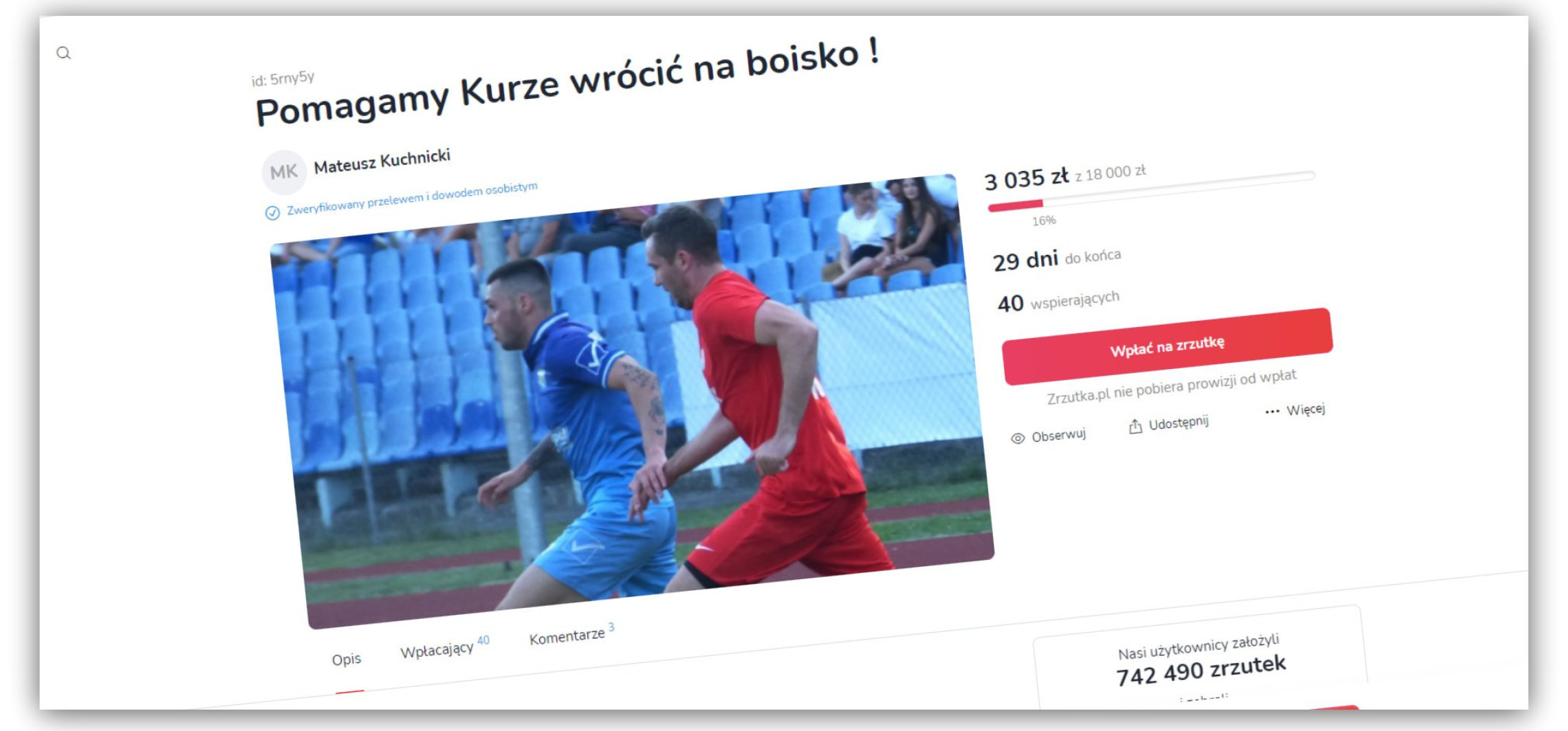 Inowrocław - Kontuzja piłkarza z Inowrocławia. Ruszyła zbiórka