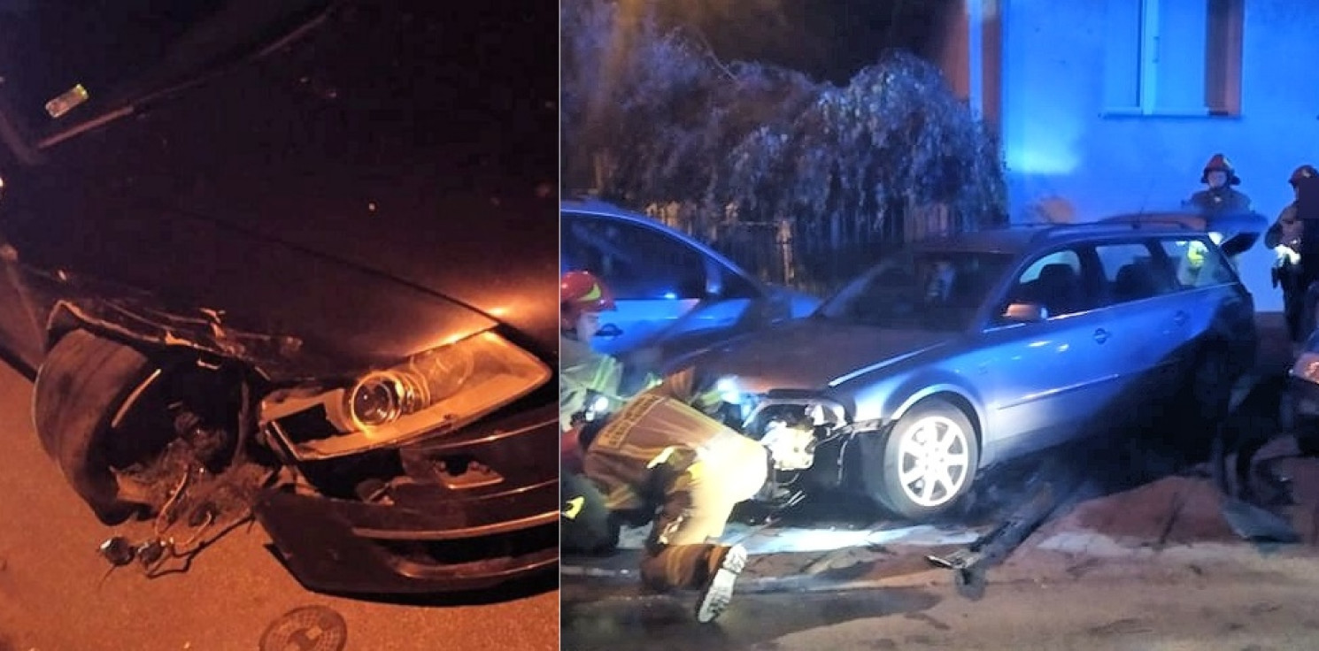 Inowrocław - Kierujący audi rozbił zaparkowane samochody