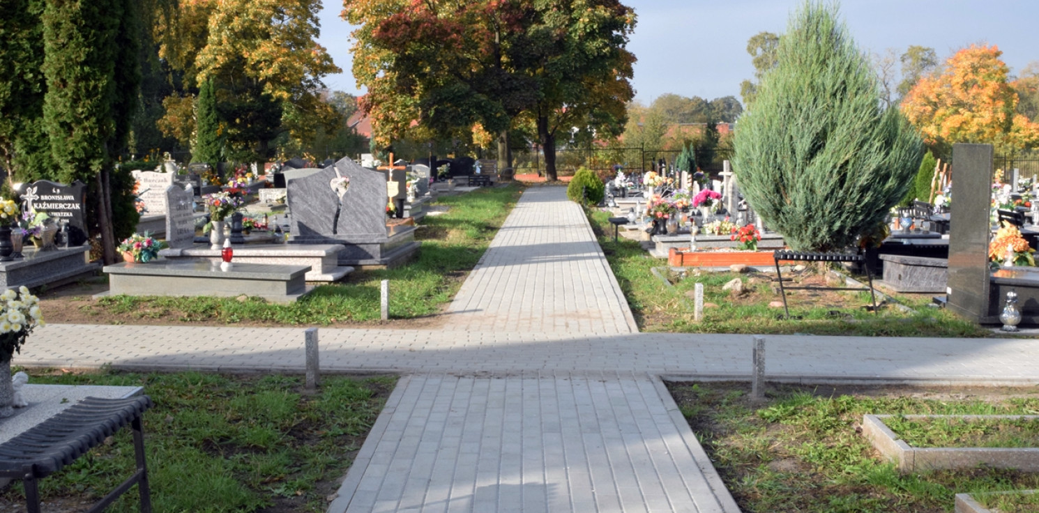 Inowrocław - Alejki na cmentarzu komunalnym już gotowe
