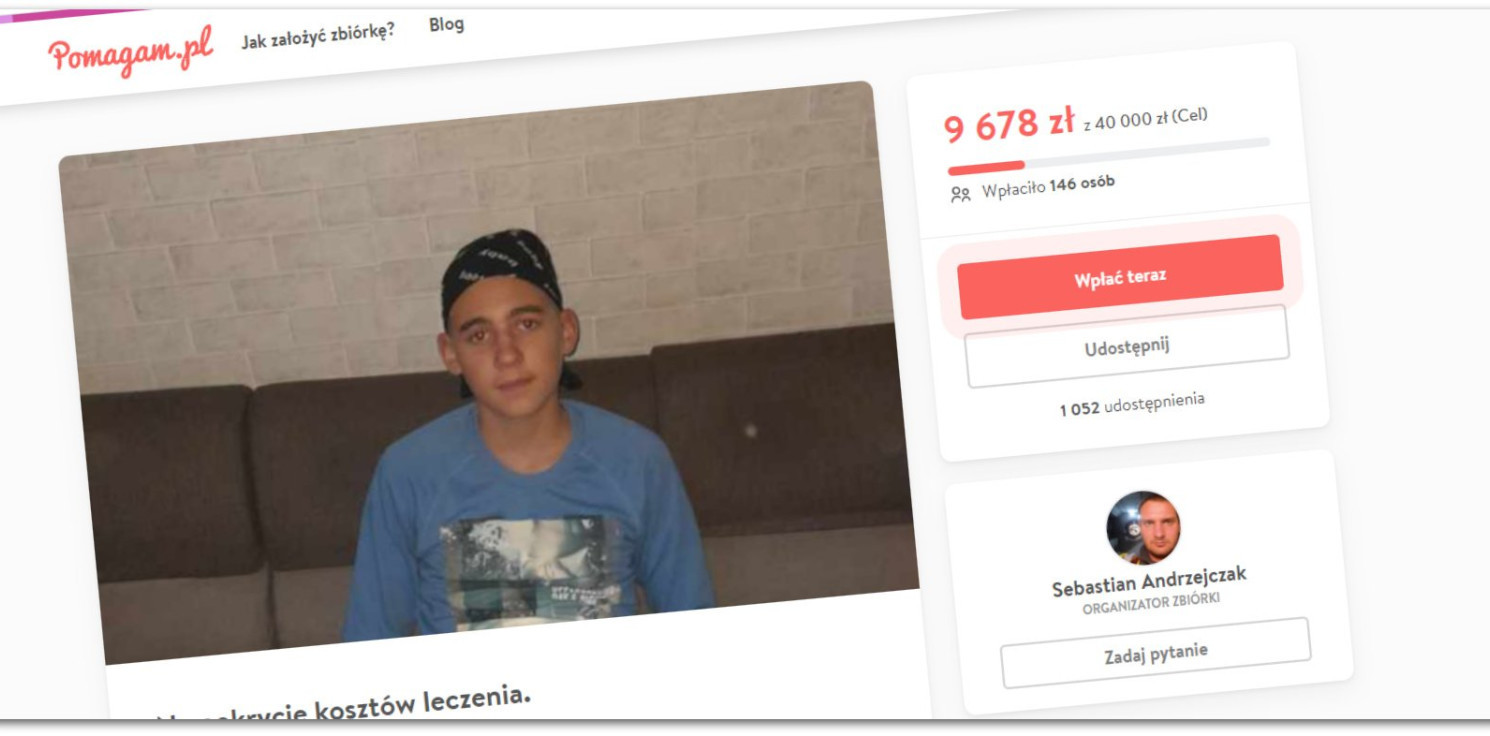 Kruszwica.online - Ruszyła zbiórka dla Bartka spod Kruszwicy