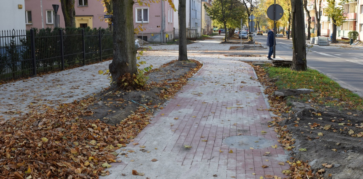 Inowrocław - Postępują prace przy ulicy Narutowicza