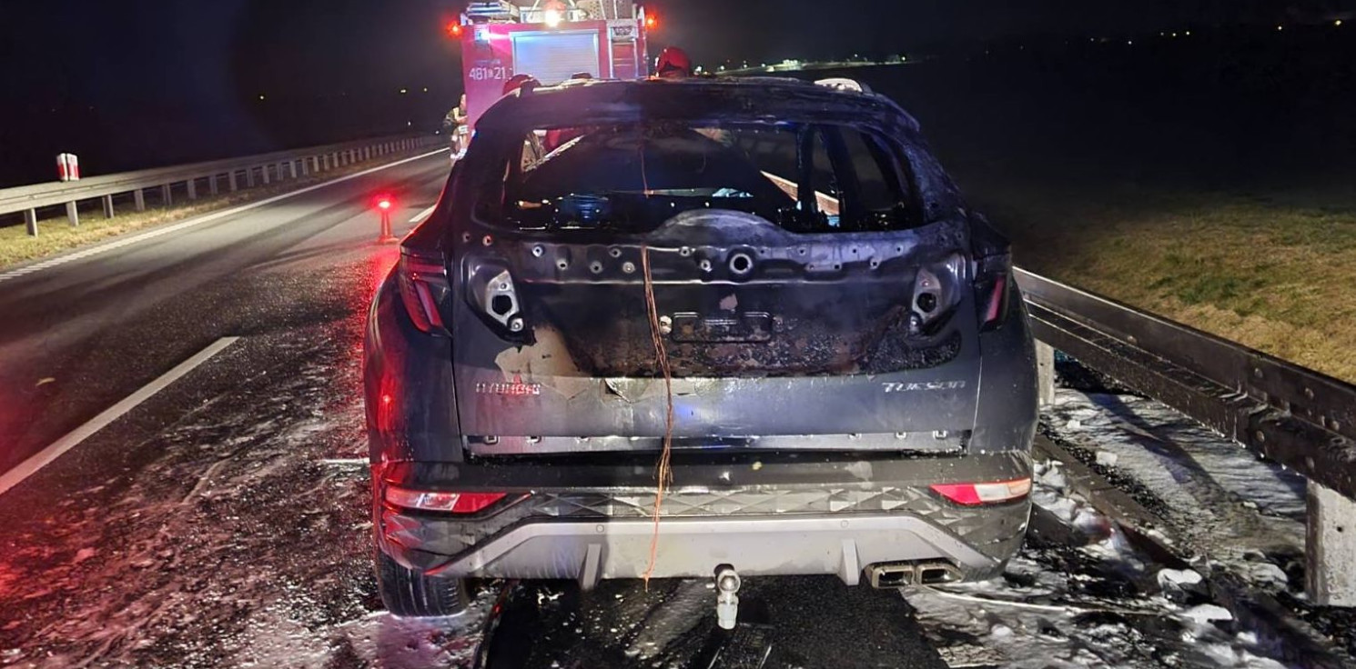 Region - Na obwodnicy Inowrocławia spłonęło auto