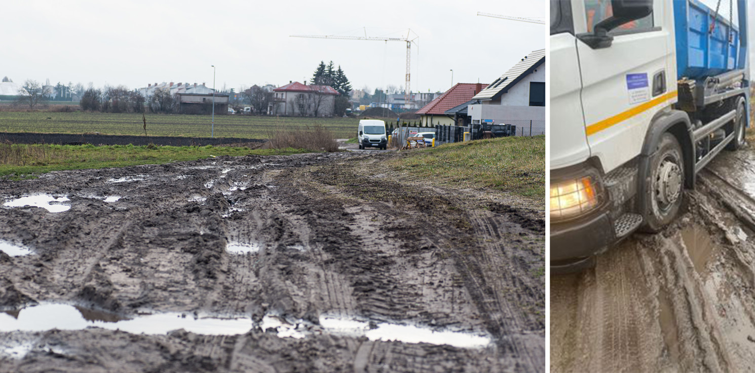 Inowrocław - Na Trzcińskiego topią się w błocie. Co na to ratusz?