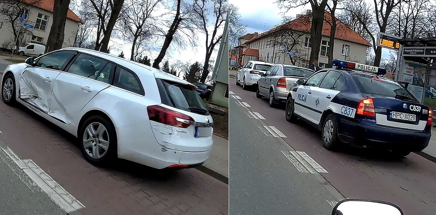 Inowrocław - Kolizja dwóch opli przy ratuszu