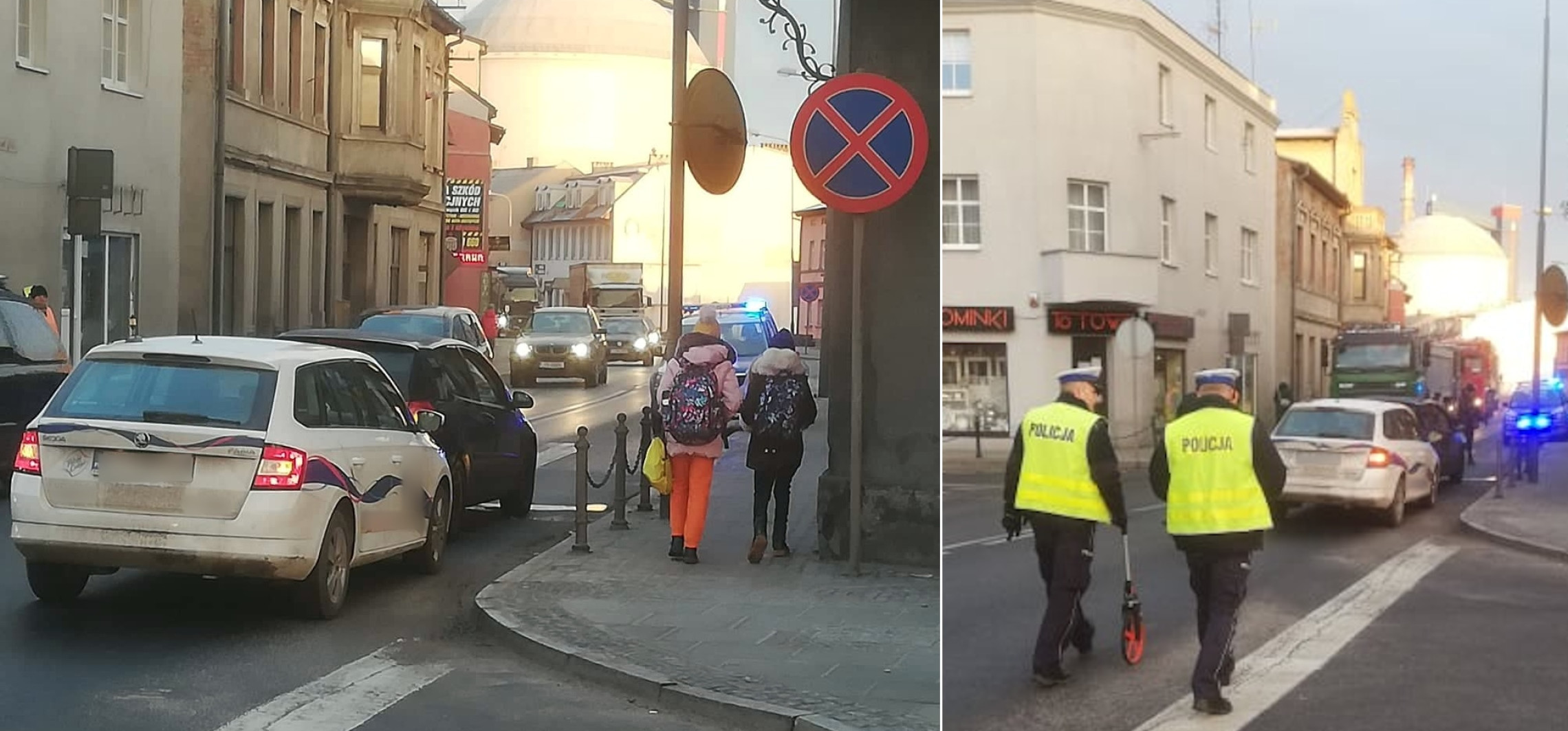 Kruszwica - Zderzenie dwóch aut w centrum Kruszwicy