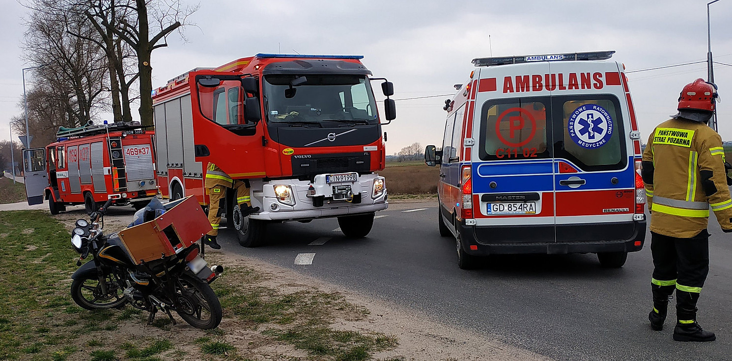 Region - Zderzenie auta z motocyklem w Słońsku