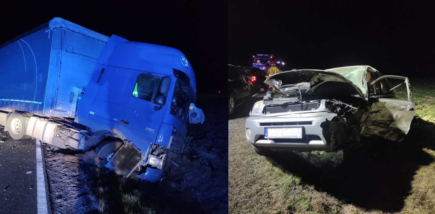 Region - Groźna kraksa na krajowej "15". Wyciekło paliwo