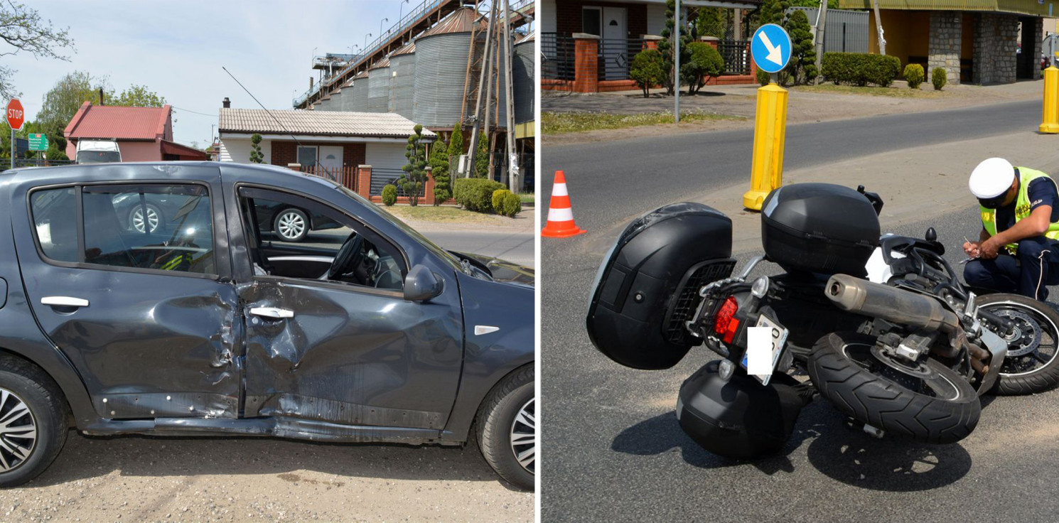Region - Motocyklista w szpitalu po zderzeniu z dacią