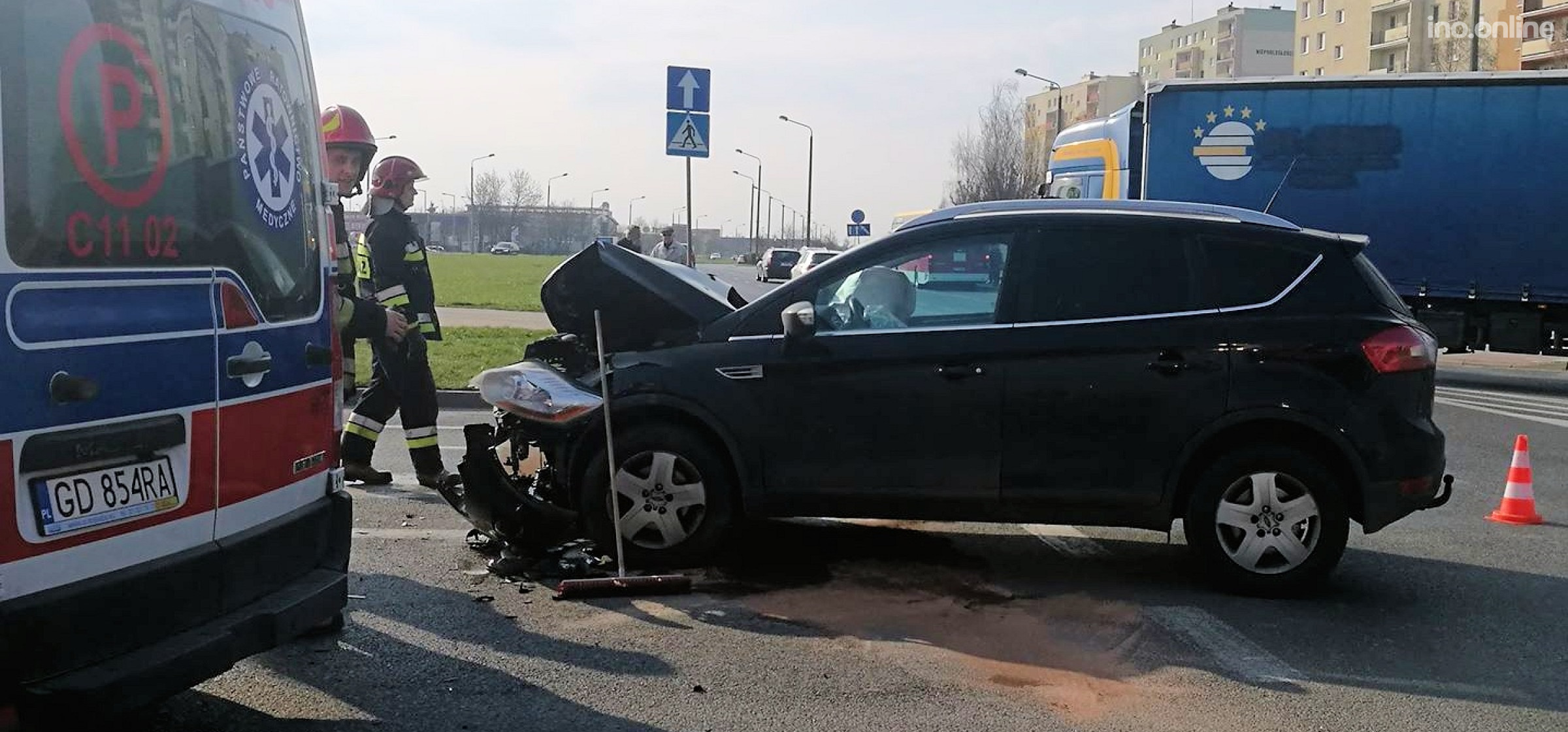 Inowrocław - Znów kraksa na osiedlu Rąbin