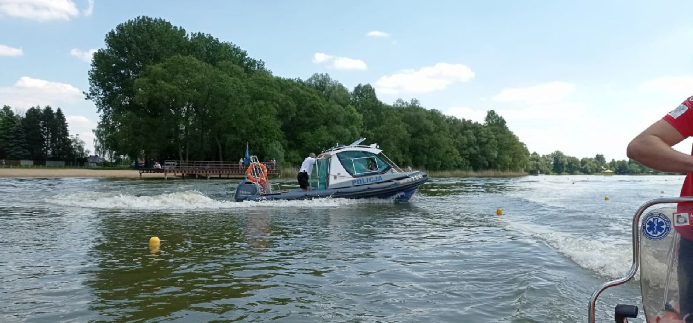 Kruszwica - Policyjni wodniacy działali na jeziorze Gopło