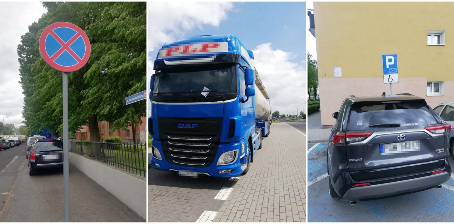 Inowrocław - Tak parkowali, że dostali blokady i mandaty